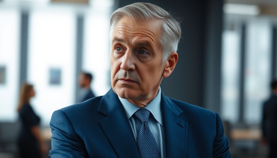 Concerned older man discussing Trump's Share-the-Wealth Retirement Plan indoors
