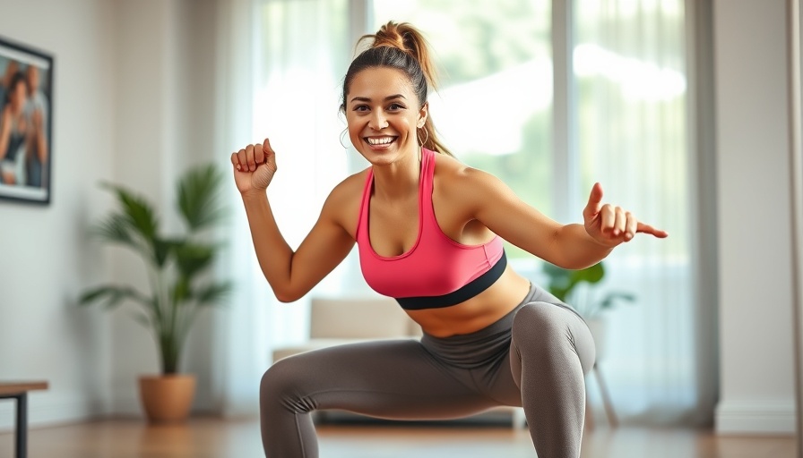 Woman in squat pose during 7 Minute Balance, Strength, And Mobility Workout.