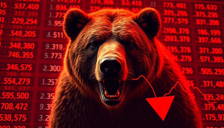 September stock market trends depicted as a bear market with declining graph.