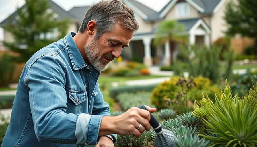 Successful landlord maintaining garden, residential expectations