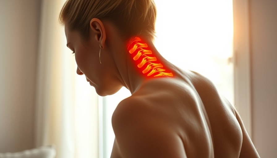 Visual representation of back pain, highlighted spine concept.
