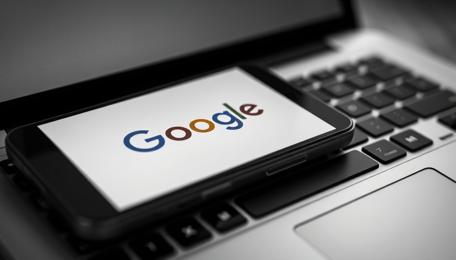 Smartphone with Google logo on laptop keyboard, Google class action lawsuit payout eligibility.