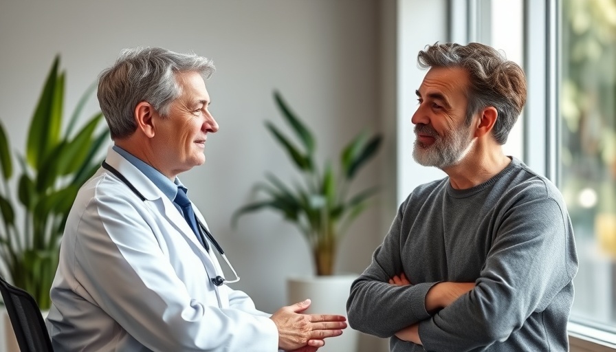 Doctor consulting patient about semaglutide blindness in a clinic.