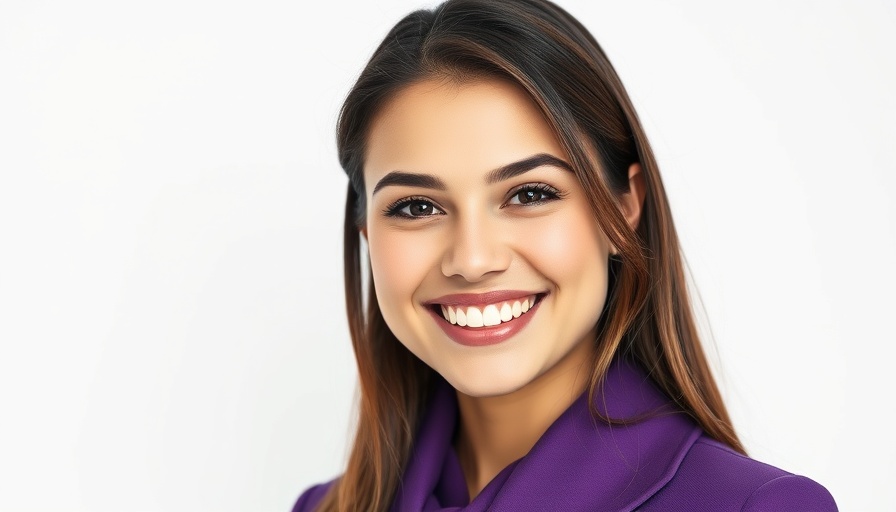 Smiling woman discussing dental fear-mongering, engaging video scene.