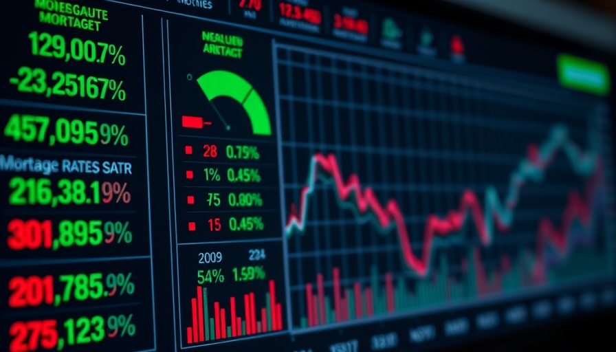 Financial chart displaying mortgage rates at 11-month low.