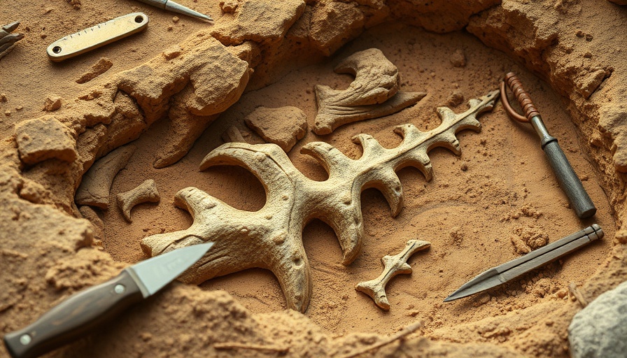 Dinosaur fossil excavation highlighting potential bone disease in giant dinosaurs.