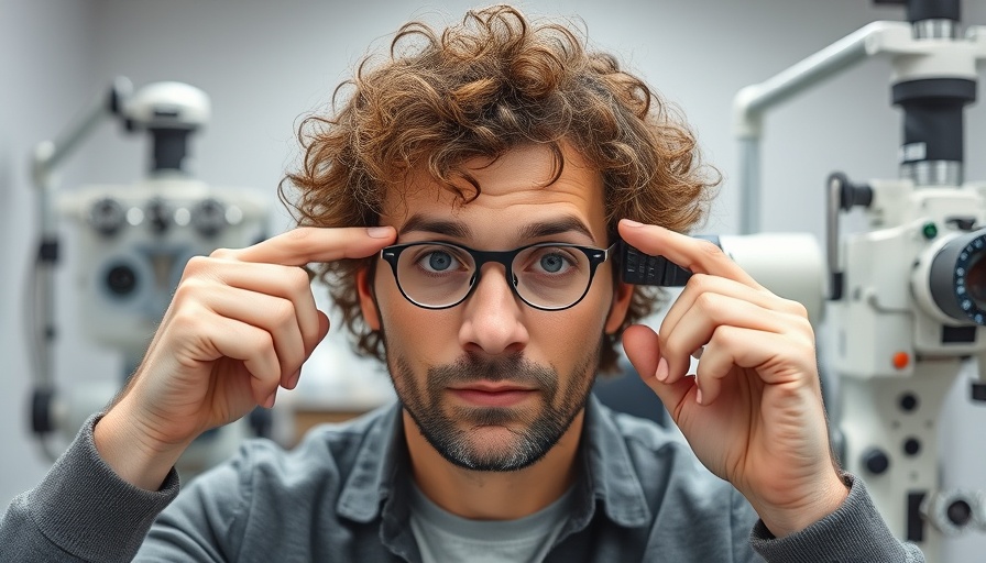Man highlighting common eye surgery mistakes in a clinic.