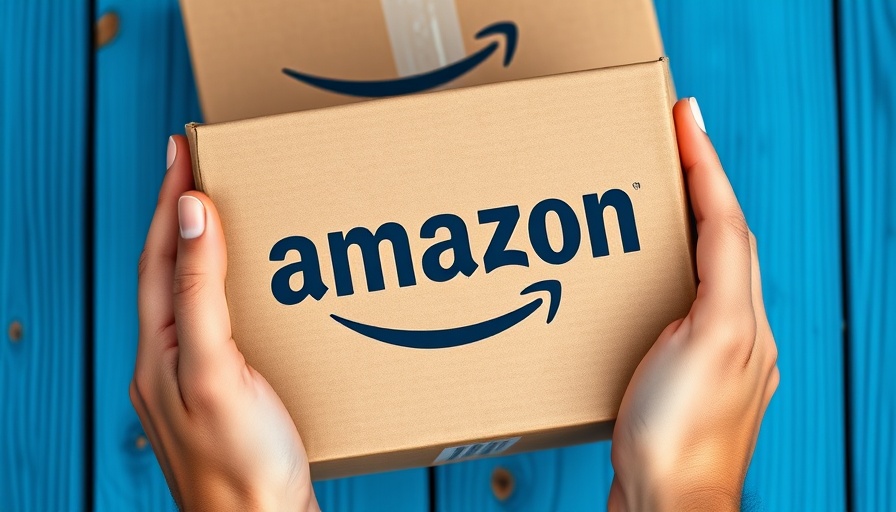 Amazon Prime shipping benefits illustrated with packages on blue wood.