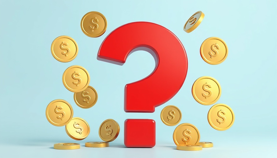Red question mark with gold coins, Standard Deduction 2025 Quiz concept
