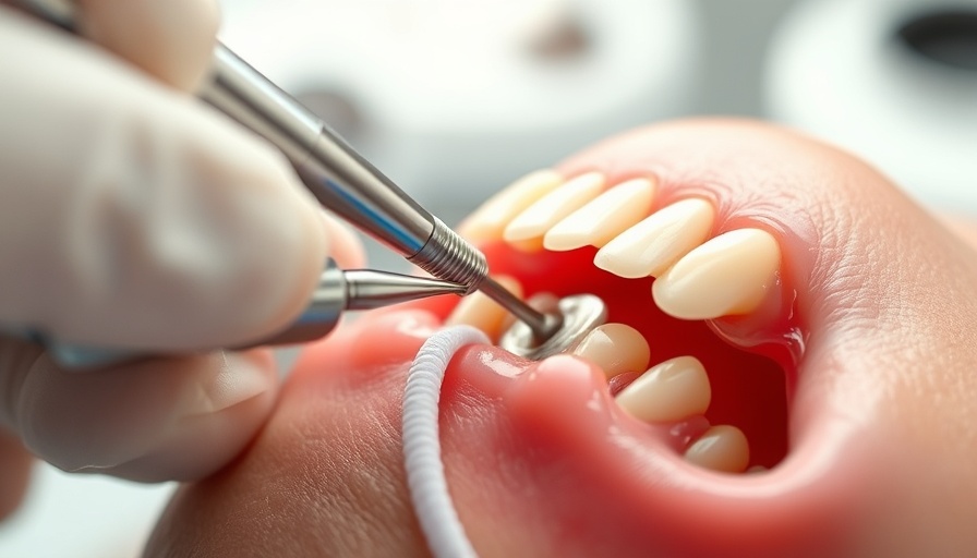 Macro view of ozone therapy tool for periodontal treatment benefits