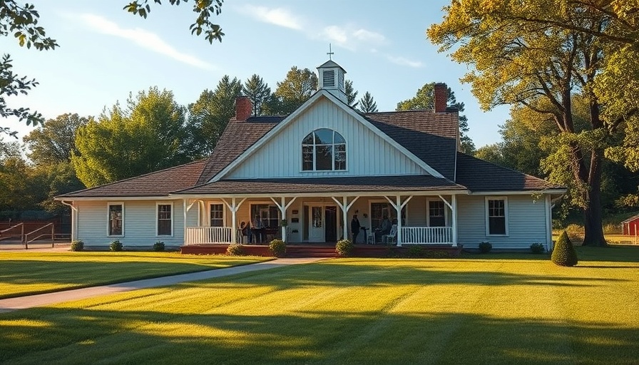 Charming rural community hall for arthritis exercise sessions, tranquil atmosphere.