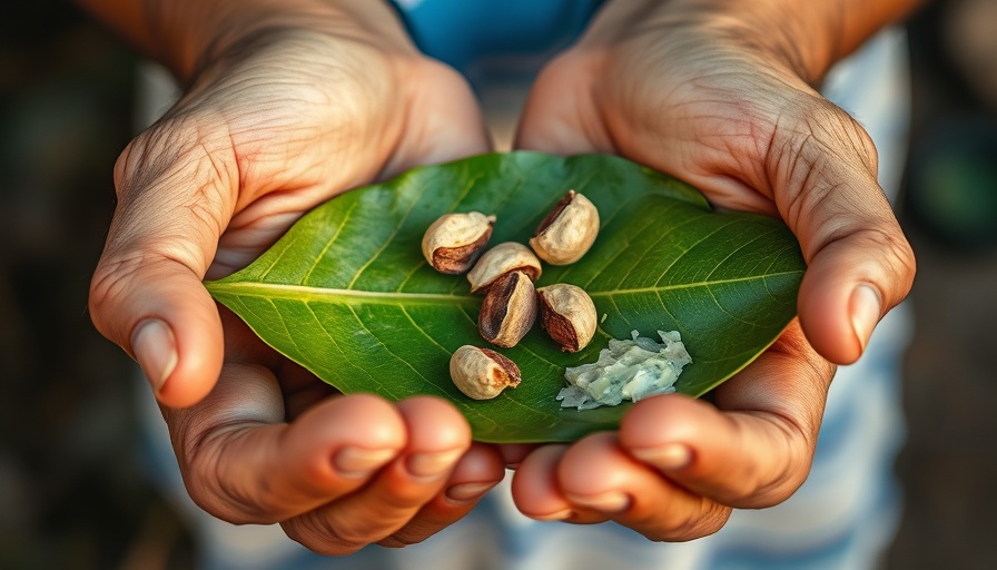 Hands holding betel leaf with areca nut, illustrating Betel quid COPD risk.