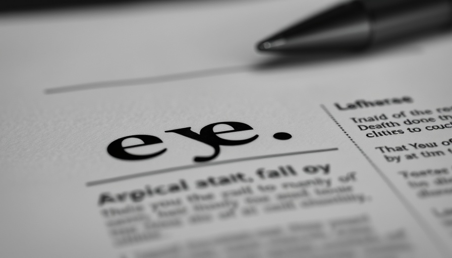 Text overlay on blurred document about ADHD Medicine Changes Your Vision.