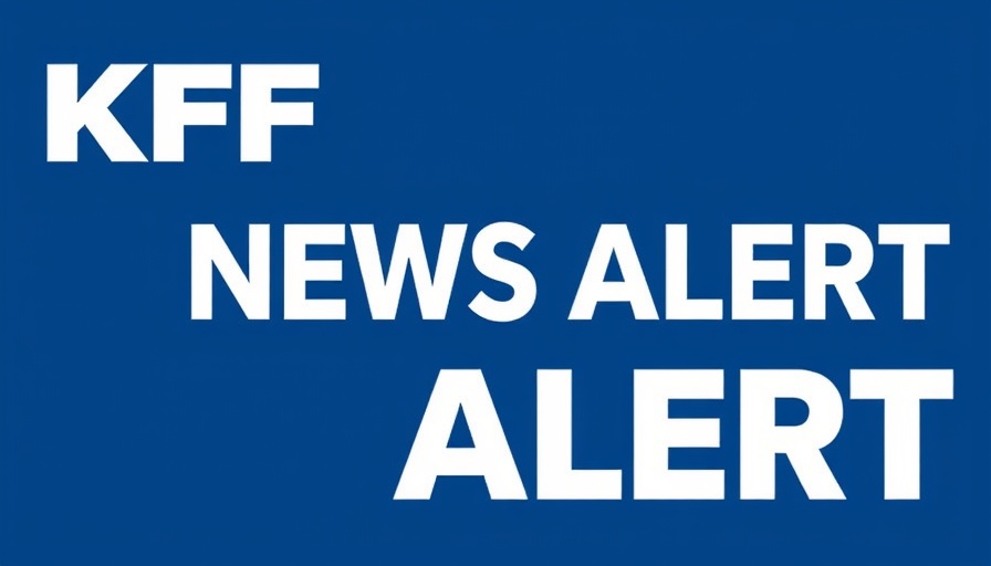 KFF News Alert graphic on blue background