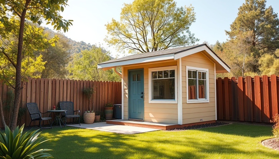 Charming accessory dwelling unit in a backyard, showcasing accessory dwelling units benefits.
