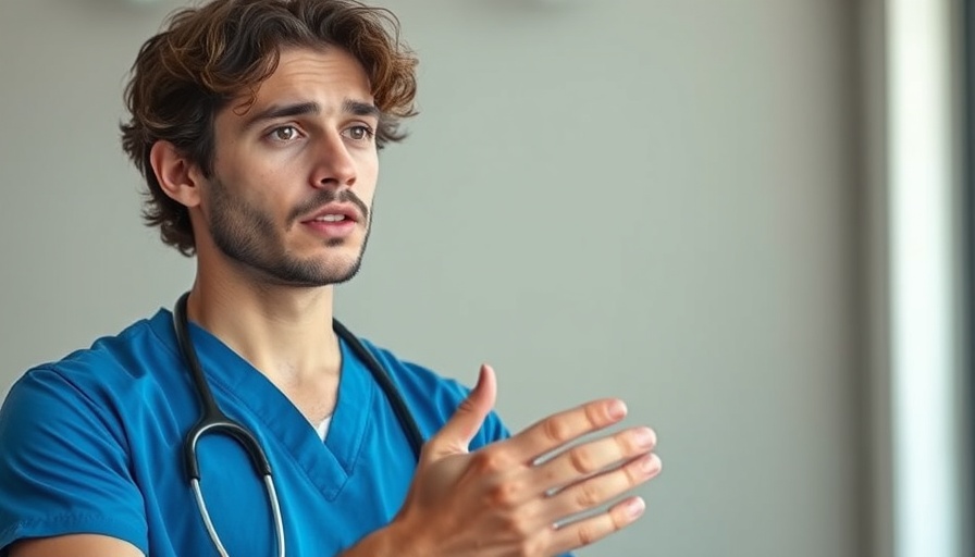 Young man in medical scrubs explaining, indoors, How Tamoxifen Can Affect Your Vision.