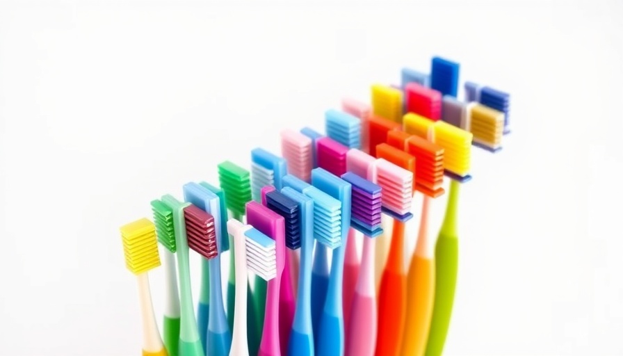 Colorful interdental brushes for flossing alternatives.