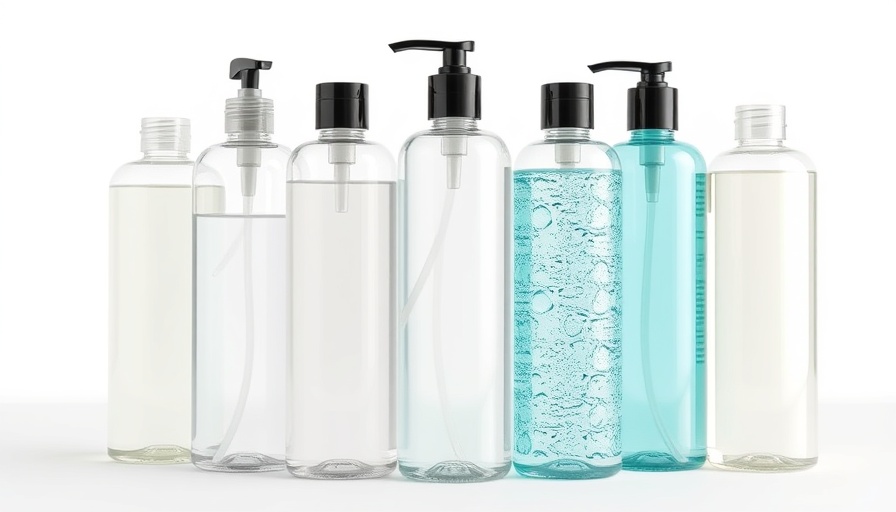 Best clarifying shampoos assortment displayed on a white background.