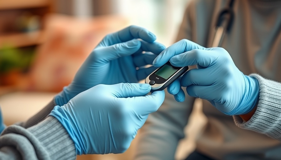 Healthcare professional checking blood sugar, global clinical practice guideline.