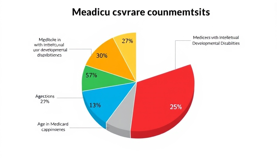 Medicaid coverage distribution for people with intellectual and developmental disabilities by age.
