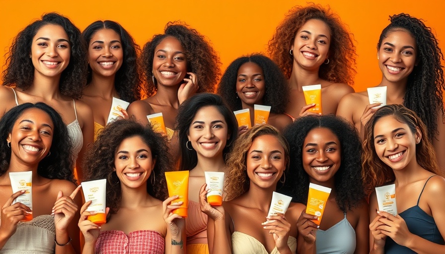 Collage image promoting sunscreens for sensitive skin with diverse women.