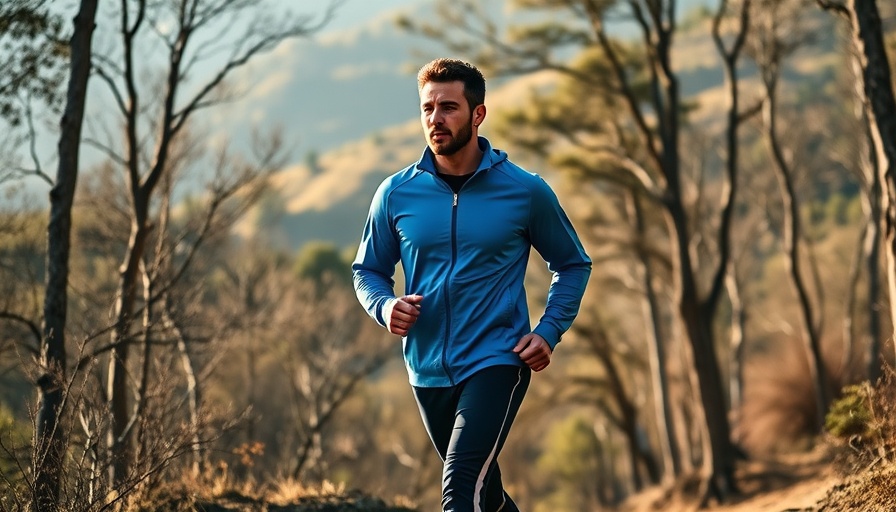 Man on daily walk in nature, helping low back pain relief.