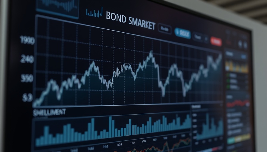 Bond market weakness displayed with declining trend chart.