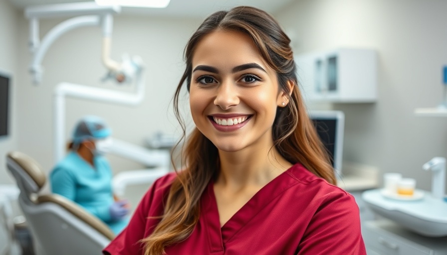 Smiling woman highlights dental hygiene career paths.