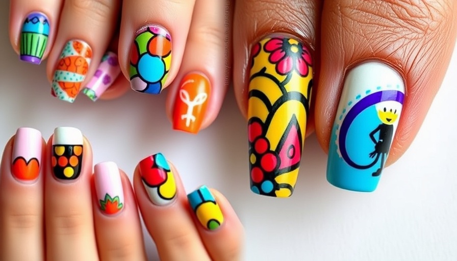 Colorful nail art trends: glitter, polka dots, ombre designs