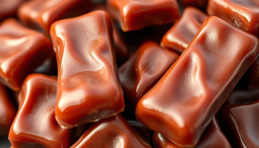 Glossy licorice candies in a close-up photorealistic shot.