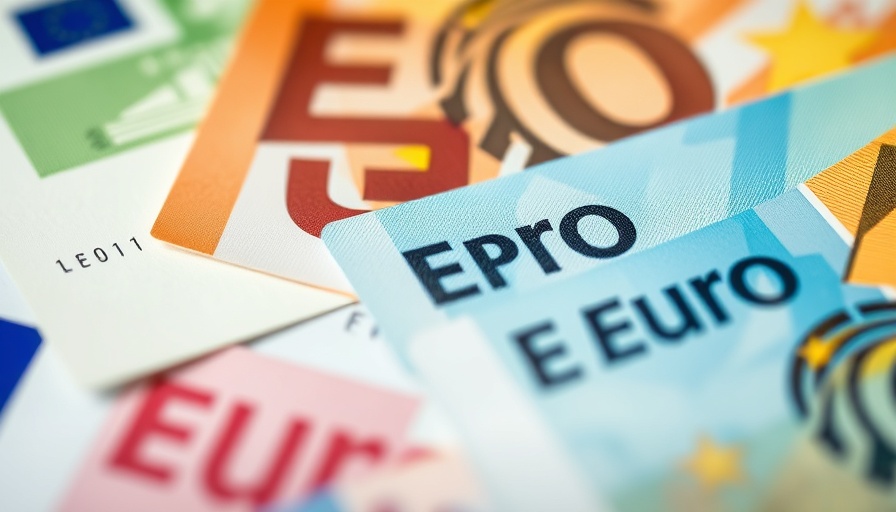 Detailed euro banknotes close-up highlighting texture.