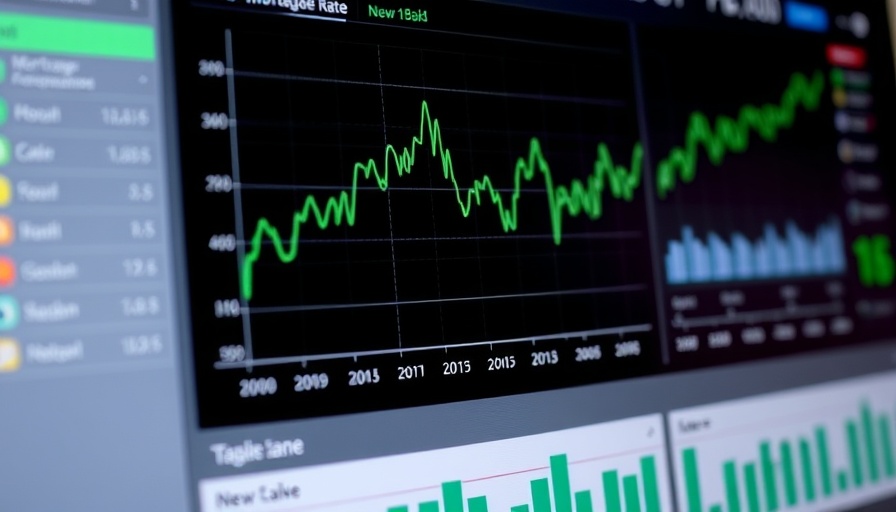 Financial dashboard shows current mortgage rates and trends.
