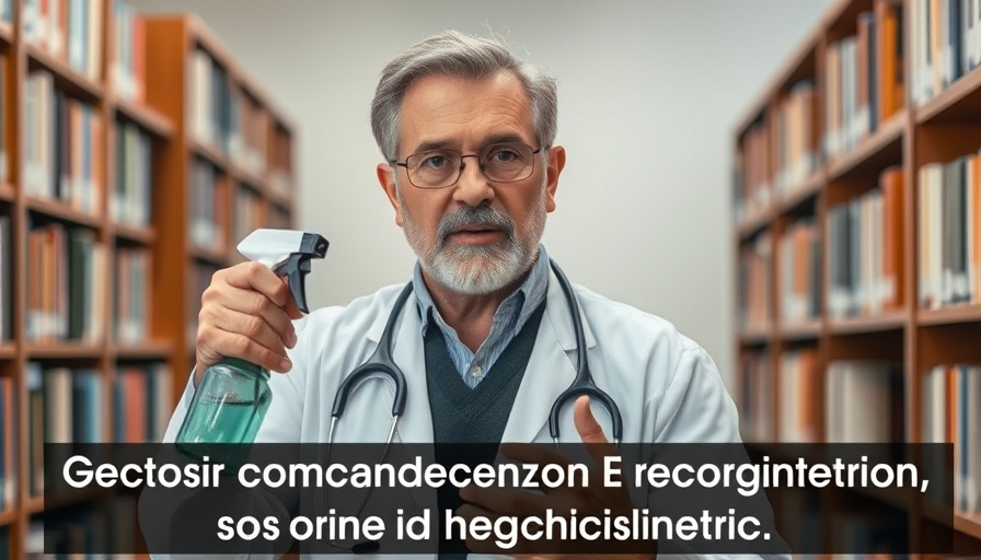 Veterinarian discusses carcinogens in pet health products in library.