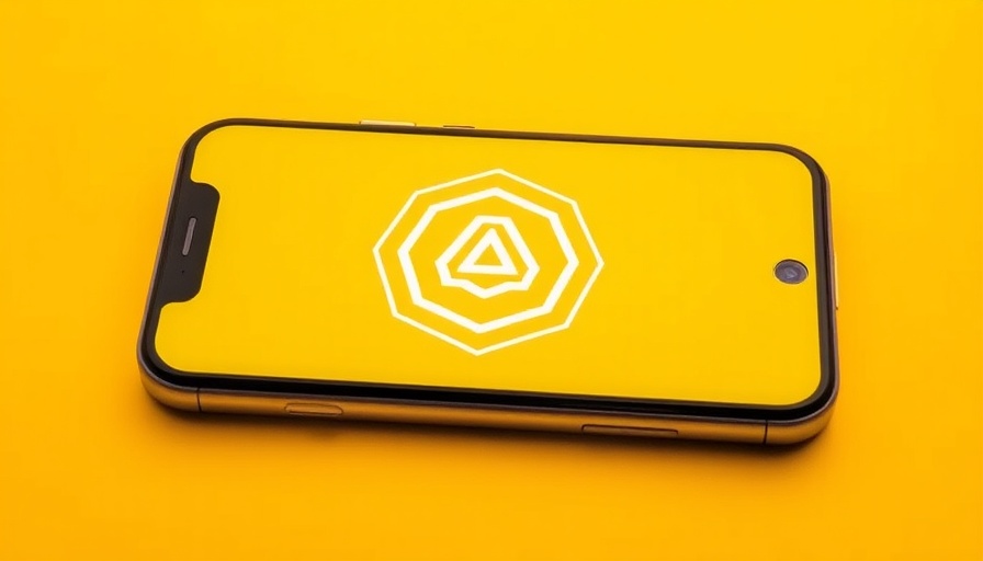 Smartphone with Black Forest Labs AI app on yellow background, German AI start-up.