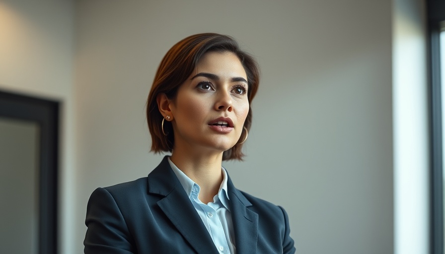Confident woman sharing dental hygiene job insights in a modern setting.