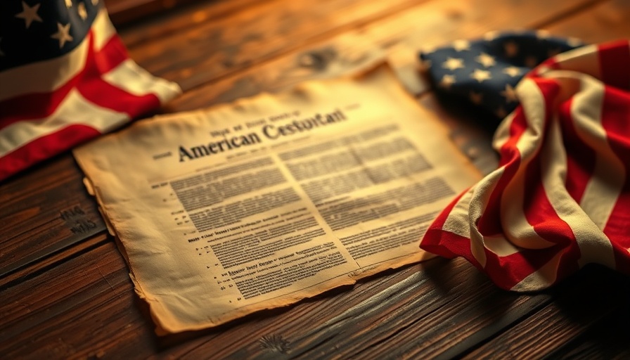 Historical American document with flag symbolizing bureaucratic inefficiencies affecting seniors.