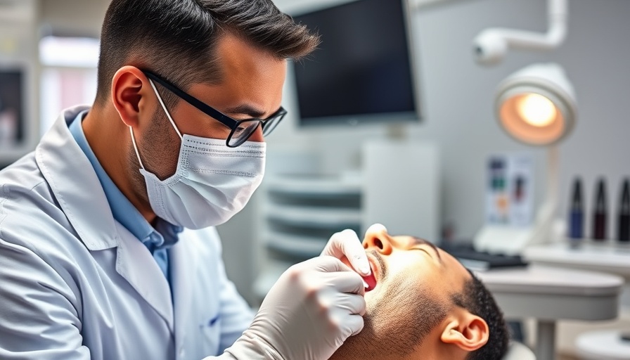 Anxiety at the dentist during a dental exam with concerned dentist.