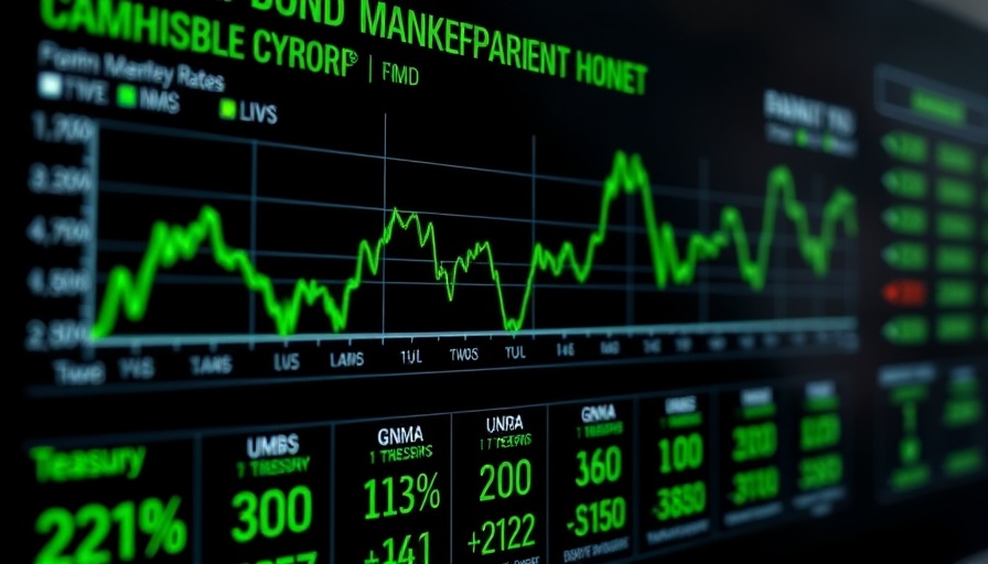 Financial graphic showing U.S. bond market rates and trends.