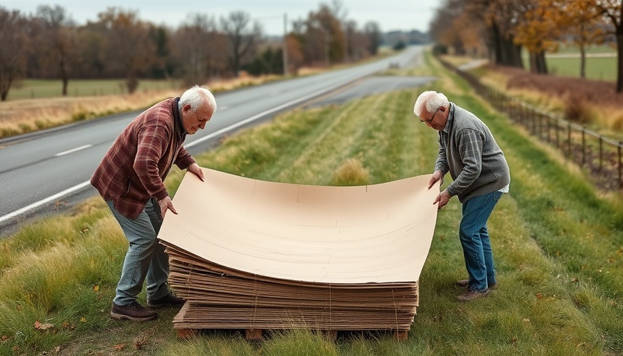 Elderly individuals laying cardboard by roadside, highlighting financial abuse against vulnerable seniors