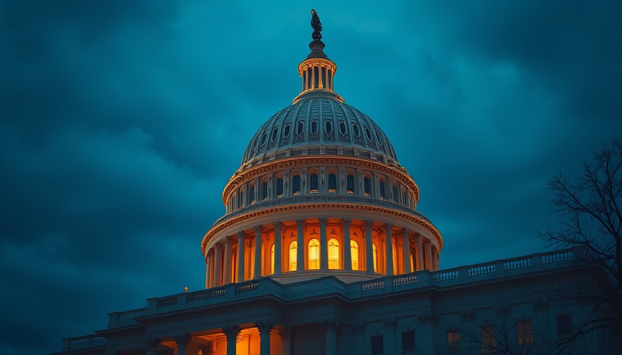 Government shutdown delays economic data concept with U.S. Capitol at twilight.