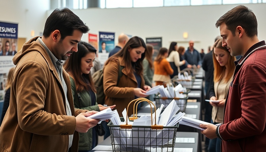 Job seekers at fair indicative of US private sector job losses.