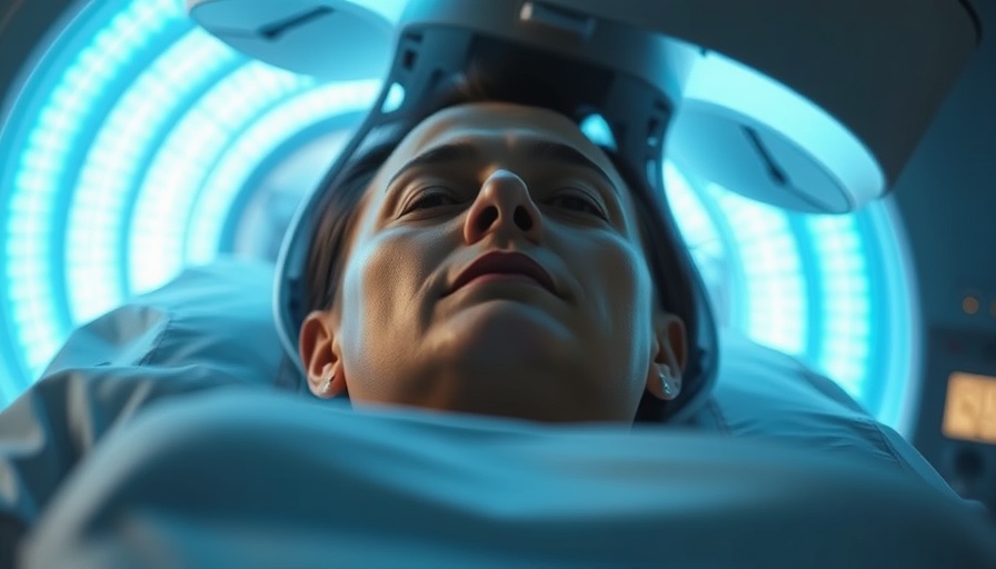 Patient receiving radiation therapy after surgery in a medical setting.