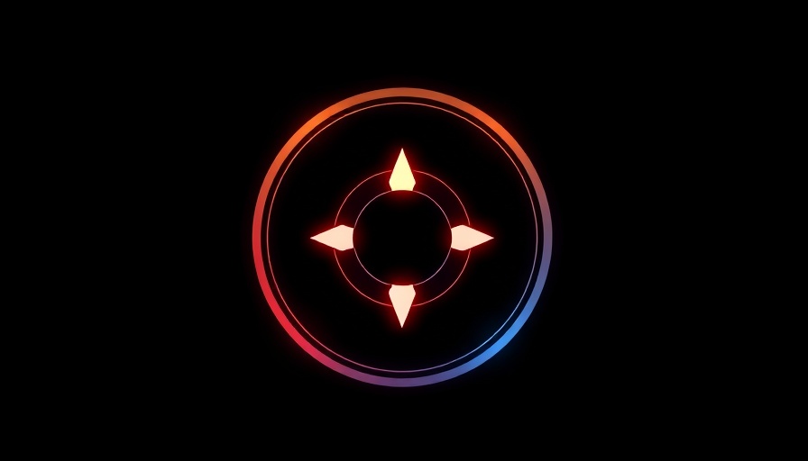 Quantum computing logo design with glowing circular motif
