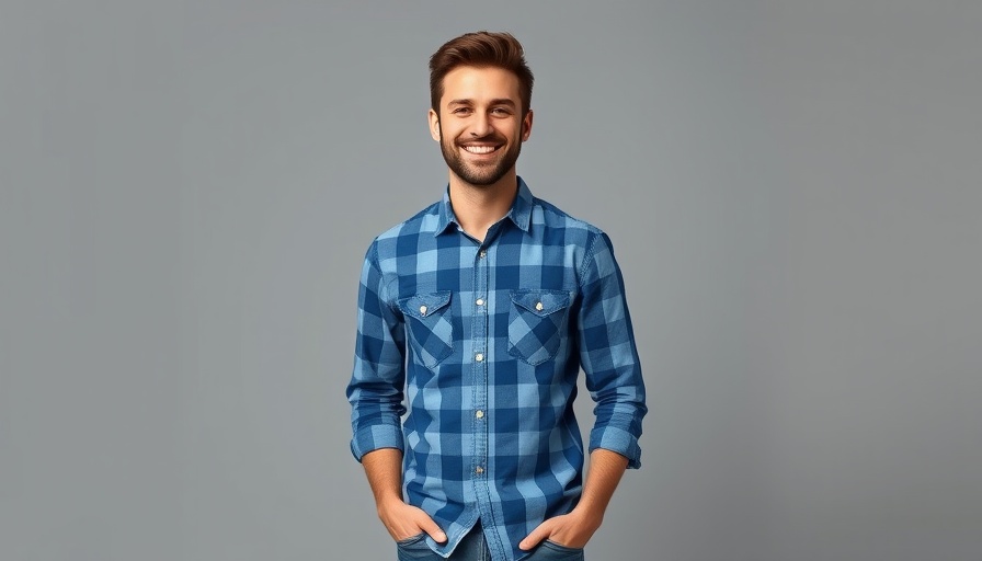 Casual man in checkered shirt, neutral backdrop, for "data centers" topic.