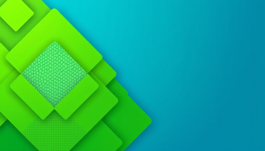 Abstract geometric pattern with green diamonds over blue background, DeepSeek AI.