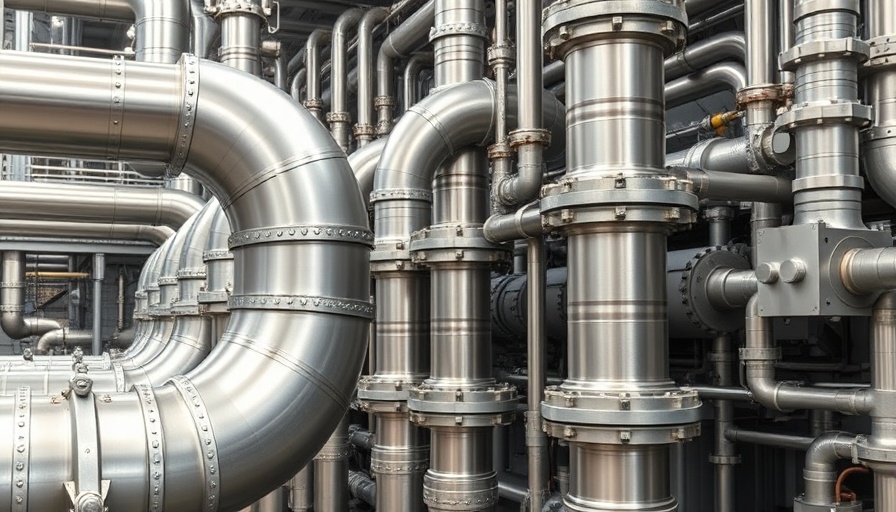 Industrial pipelines showcasing cybersecurity vulnerabilities.
