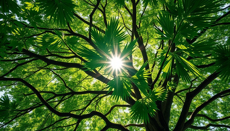 Vibrant tree canopy with sunlight, symbolizing wide-boundary sovereignty.
