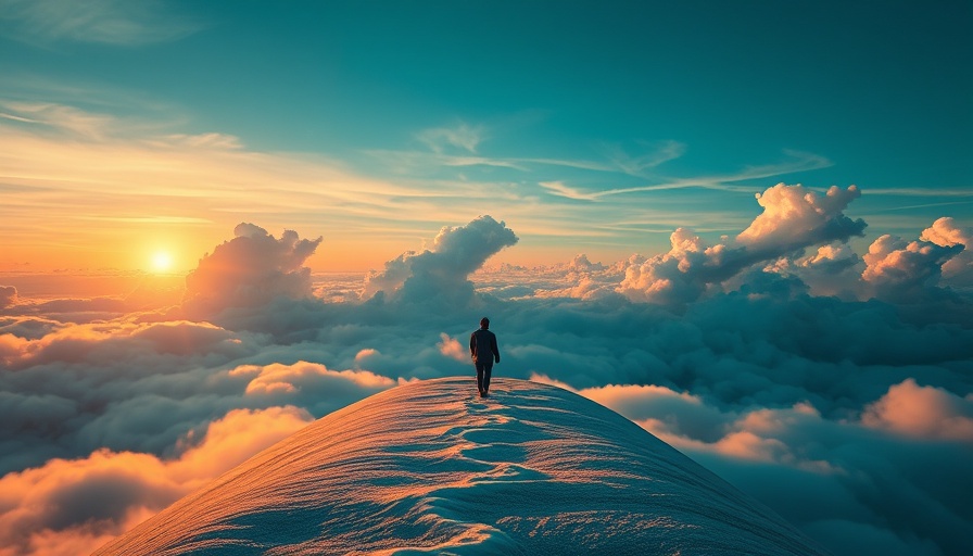 Surreal in-between phase journey on a cloud path