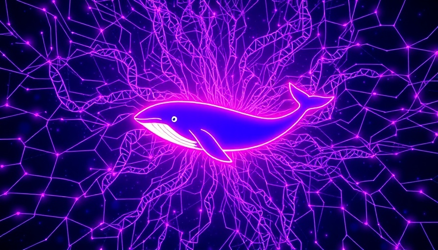 DeepSeek AI logo with neural network design.