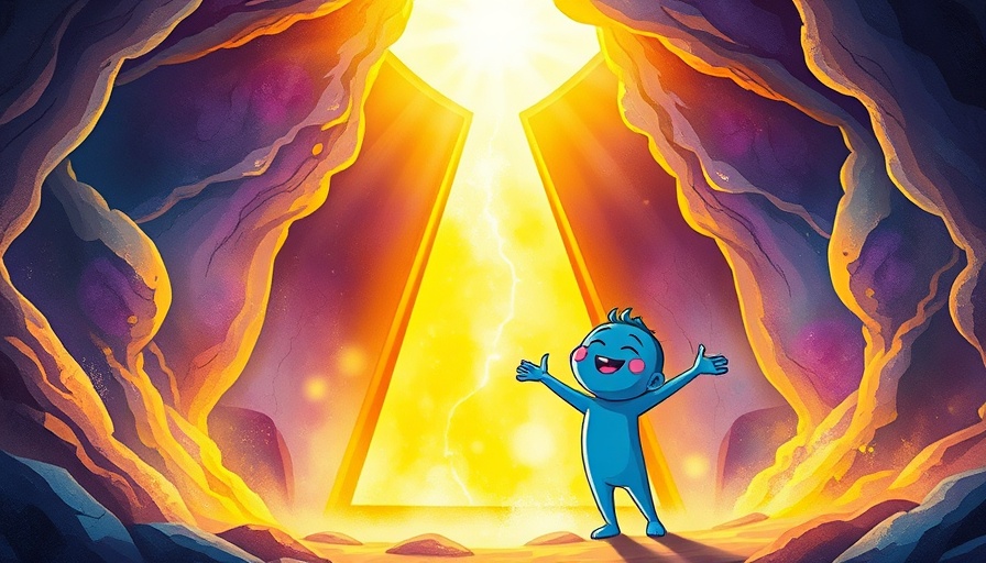 Vibrant illustration of inner gold discovery.